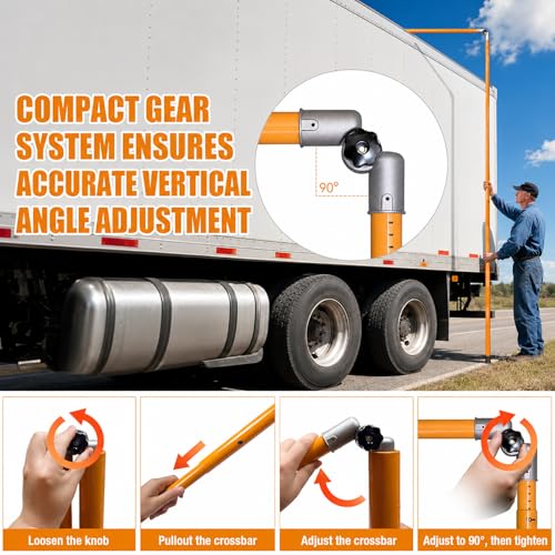 Load Height Measuring Stick, 20FT Sturdy Fiberglass Height Stick with Telescoping Pole, Non-Conductive Height Stick for Trucks with Carrying Bag,for Trucks,Trailers, Car Haulers - size: 20ft