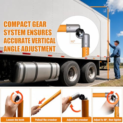 Load Height Measuring Stick, 20FT Sturdy Fiberglass Height Stick with Telescoping Pole, Non-Conductive Height Stick for Trucks with Carrying Bag,for Trucks,Trailers, Car Haulers - size: 20ft