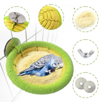 Cotton Rope Bird Nest Handmade Bird Breeding Nest Parrot Hatching Nesting for Budgie Canary Parakeet Finch Cockatiel Lovebird and Other Small Birds