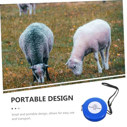 2.5m Animal Weight Tape Measure for Cattle and Goats Multifunctional Girth Measurement Tool Sturdy PVC Material for Farmers and Livestock Management Style