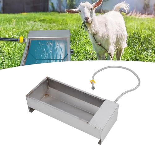 Automatic Livestock Water Trough | 5 - Gallon Large Capacity Auto - Filling Bowl | Stainless Steel Waterer for Chickens/Ducks/Cows | Rustproof Farm Watering System