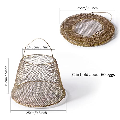 Auhafaly Egg Basket, Collapsible Mini Storage - Can Easily Load Eggs for Carrying and Collecting Eggs, Easy Washing, and Fast-drying, Country Primitive Farmhouse Style (Big)