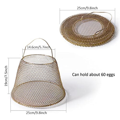 Auhafaly Egg Basket, Collapsible Mini Storage - Can Easily Load Eggs for Carrying and Collecting Eggs, Easy Washing, and Fast-drying, Country Primitive Farmhouse Style (Big)