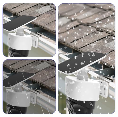 Universal Gutter Mount for Security Cameras, Durable Stainless Steel Surveillance Camera Mount No Drill Monitor Mounting Bracket with Screws Nuts & Washers
