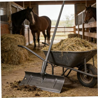 Manual Poultry Manure Removal Tool with Antislip Handle and Manganese Steel Construction for Farm Settings and Barn Cleaning, Versatile Usage for Livestock Cage and Horse Stall