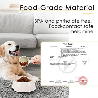 Super Design 1 Cup Dog Food Scoop for Container Melamine Measuring Scoop for Dogs Cats Birds and Rabbits Pet Food Feeding Scoop Dishwasher Safe - White - color: White - 1 Cup