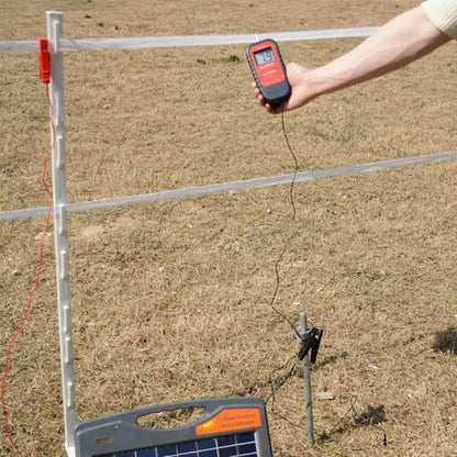 FenceMate Digital Volt Meter for Electric Fence, Range up to 15,000 V | Fence Voltage Tester with Large LCD Display, Automatic On/Off, Grounding & 9V Battery Included