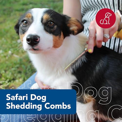 Coastal Pet Safari Dog Shedding Combs - Dog Shedding Brush for Dogs with Short and Long Hair - Different Sized Teeth for Undercoat Rake - 7" x 1.5" (Pack of 2) - size: 7" x 1.5" (Pack of 2)