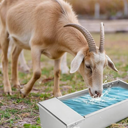 Self Filling Stainless Steel Livestock Water Trough,Stainless Steel Large Capacity Self Filling Animal Drinking Bowl,Automatic Water Replenishment,for Pigs,Cattle,Sheep and Horses