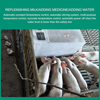 10 Nipples Piglets Milk Feeder, Smart Constant Temperature Automatic Piglet Nursing Milking Machine, Pig Milk Feeder with Sound, Prevent The Piglet from Running Around