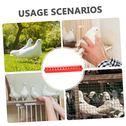 Toyvian 2pcs Chicken Food Trough Feeder Galvanized Poultry Supplies Food Bowl DIY Feeder Poultry Feeding Trough