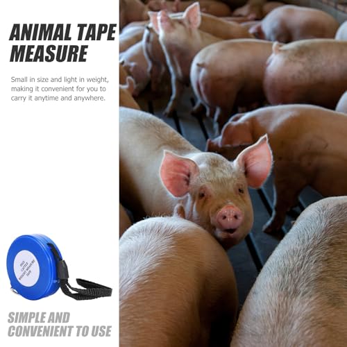 ABOOFAN Animal Measuring Tape 2.5m for Cattle Goat Pig Girth and Weight Measurement Blue Cloth Tape for Livestock Farming and Animal Body Size Tracking