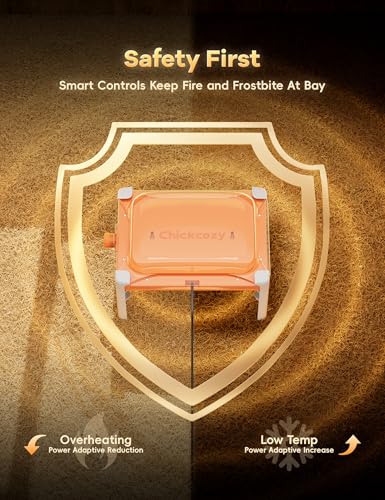 chickcozy Smart Chicken Coop Heater, Adaptable to Timer and Temp Controllers, Chicken Coop Heater for Winter, 200W