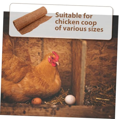 UKCOCO 4pcs Washable Chicken Nesting Pads Soft Nonslip Nesting Box Liners for Chicken Coop Reusable Laying Mats Natural Coconut Pads for Hens