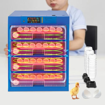 256 Eggs Automatic Incubator, 80w 110v Electric Poultry Hatcher Machine Digital Poultry Hatcher Machine Tabletop Electric Digital Poultry Hatchers Machines with Led Display for hatching Eggs Duck Eggs