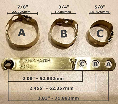 Leg Bands Custom Stamped Brass Chicken Poultry Duck Peacock Leg Rings Identification Rings (200)
