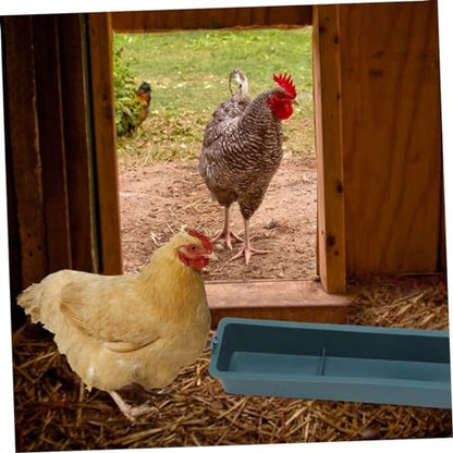 Totority 2pcs Plastic Spill Trough Livestock Feeder Chicken Feed Trough for Mice Chicken Water