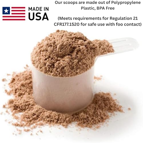 Long Handle Measuring Scoop - 2 Cup 16oz Opaque Spoon Single | Long handle plastic measuring scoop, Food grade BPA free polypropylene plastic, Perfect for kitchen baking pet food & powders - size: 500 cc | 2 Cup | 1 Pint | 16 Fl Oz.