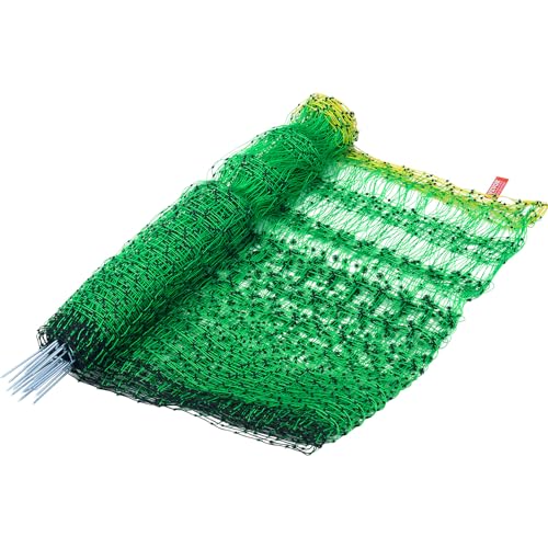 VEVOR Electric Poultry Netting, 48" H x 168' L, PE Net Fencing Kit with Posts & Double-Spiked Stakes, Utility Portable Mesh for Chickens, Ducks, Geese, Rabbits, Used in Backyards, Farms, and Ranches - size: 48in*168ft, style: Poultry