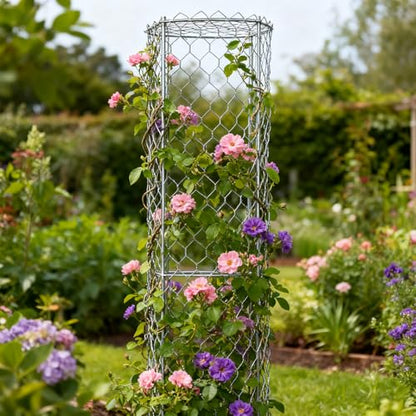 Wire Mesh Roll for Poultry Cages 36IN x50FT- Heavy Duty Fencing Net for Farm Garden Animal Plant Protection, Chicken Wire Fence, Easy to Install Fencing for Rabbits, Birds, Vegetables (Hexagon) - color: Hexagon
