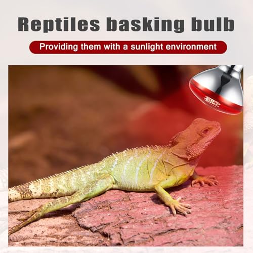 VIHOSE 8 Pack Infrared Heat Lamp for Chickens 250watt 120v Thickened Red Heat Lamp Bulbs for Food Service, Reptile, Pet, Bathroom, Light Therapy Use E26 Base - style: 250 Watt
