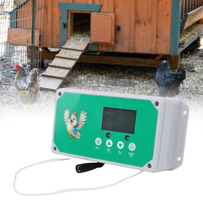 AUNMAS Automatic Chicken Coop Door Opener Poultry Door Motor Kit with Timer and Remote Control IP44 Water Proof for Chickens Ducks Geese Dogs (US Plug 100-240V)