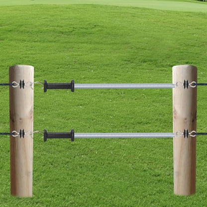 2 Set Electric Fence Spring Gate Kit 16.4ft | Open/close gate without power off. High tensile galvanized spring