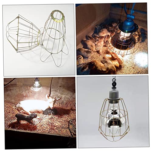 Mikikit 3Pcs Waterproof Heating Bulb Cages Heat-Resistant Lamp Covers for Chickens and Reptiles Sturdy Wear-Resistant Light Bulb Covers Household Supply