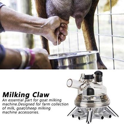 150ml Milk Collector Claw Cluster Replacement Part for Cow Sheep Goat Milking Machines, Transparent Lid