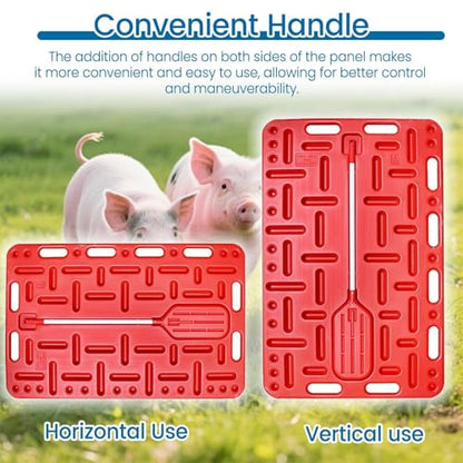 1pc Lightweight Polyethylene Livestock Sorting Panel with Paddle -Guide Panel for Pigs, Cattle, Sheep, and Goats(38x30in) - size: 38x30in