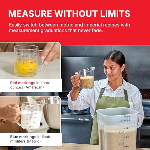Cambro Measuring Cup - 3 Pack - 1 Cup, 2 Cup, 4 Cup (Clear) - size: 1 Cup, 2 Cup, 4 Cup