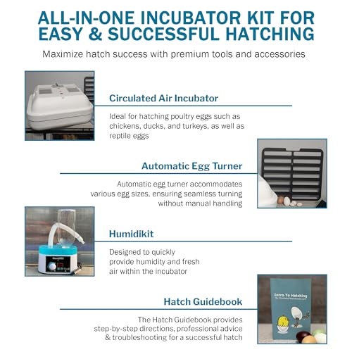 HovaBator 2370 Starter Egg Incubator Kit (Add Quail Tray, Add HumidiKit) - size: Add Quail Tray, style: Add HumidiKit