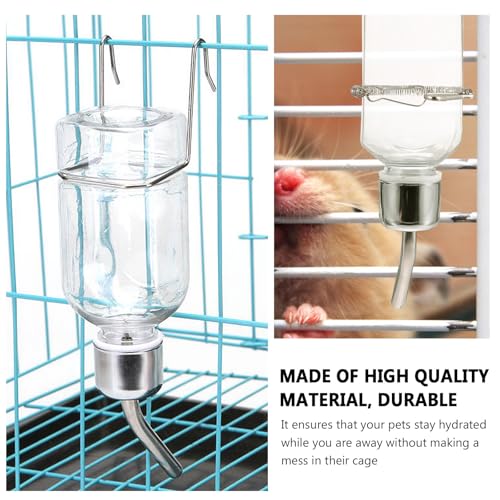 YARNOW 2 Pcs 12. 35oz Plastic Guinea Pig Water Bottle Hanging Small Animal Water Bottle No Drip for Rabbit Hamster Chinchilla - size: 23.00X5.50X5.20CM