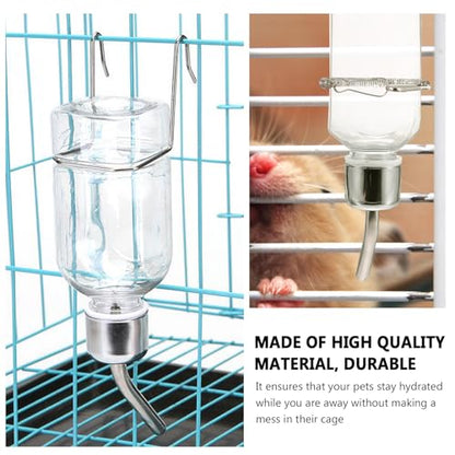 YARNOW 2 Pcs 12. 35oz Plastic Guinea Pig Water Bottle Hanging Small Animal Water Bottle No Drip for Rabbit Hamster Chinchilla - size: 23.00X5.50X5.20CM