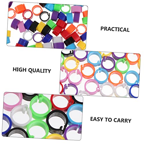 Happyyami 300pcs Blank Chicken Leg Bands for Birds Poultry Clip Leg Rings Easy Identification for Chicks Ducks and Pigeons Multi for Marking and Managing Your Birds