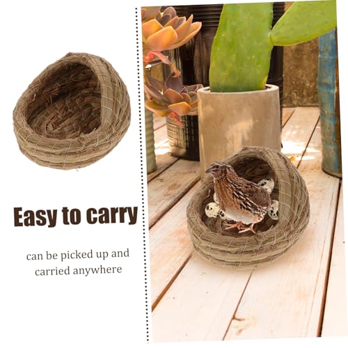 2pcs Cozy Straw Woven Chicken Nest for Egg Laying and Sleeping Comfortable Pet Hut for Animals for Secure and Private Coop