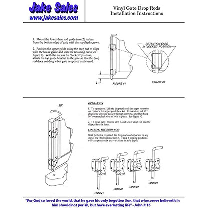 Self Closing Vinyl Fence Gate Double Gate Hardware Kit White (for Vinyl, PVC etc Fencing) - Double Fence Gate Kit has 4 Hinges, 1 Latch, and 1 Drop Rod - size: Self Close Double White