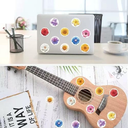 1000 Pcs Flower Stickers for Boys Girls School Students. 2 Roll 1 Inch Leaf Plant Stickers Bulk .Floral Scrapbook Nature Sticker Packs for Water Bottles Phone Case Laptop - color: Flower Stickers