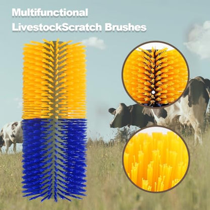 Cow Brush, Cow Brush Scratcher Post, Horse Brushes, Relieve Back Itching in Livestock, Appropriate for Horse, Cattle, Pig, Sheep
