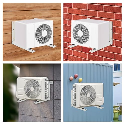 Qualward Mini Split Wall Mounting Bracket for Universal Ductless Air Conditioners, Heavy Duty Support Bracket for AC, Heat Pumps Compressors 7000-15000 BTU - size: 7000-15000 Btu