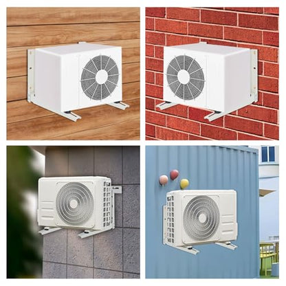 Qualward Mini Split Wall Mounting Bracket for Universal Ductless Air Conditioners, Heavy Duty Support Bracket for AC, Heat Pumps Compressors 7000-15000 BTU - size: 7000-15000 Btu