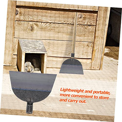 LIOOBO Practical Farm Cleaning Shovel Long Handle Scoop Shovel for Pig Chicken Manure Ground Cement Spade - size: 25X27X3.5cm