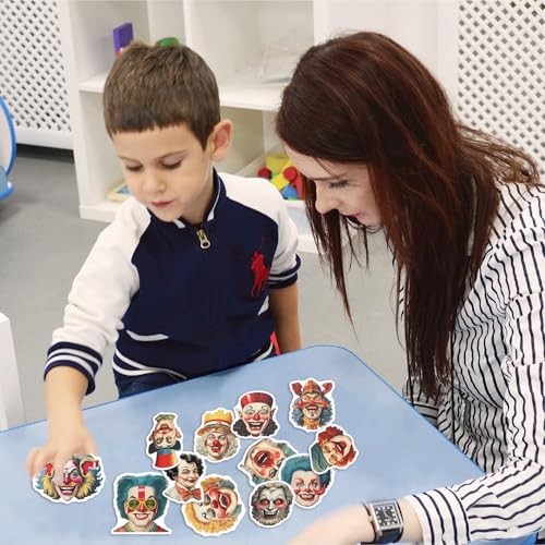 50pcs Cool Character Clown Stickers for Water Bottles Skateboard Luggage Laptop Bumper Waterproof Vinyl Clown Stickers Bulk for Boys Teens Adults (Clown) - color: Clown