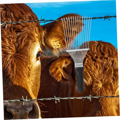 2Pcs Livestock Hairbrush Ergonomic Cattle Clean Brush Horse Grooming Tool for Soft Elastic Design for Effortless Fabric Grooming Portability
