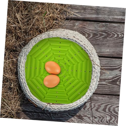 BESPORTBLE 2Pcs Reusable Chicken Nesting Pads Washable Silicone Mats for Nest Box Coop Versatile Bedding for Chickens Easy to Clean Suitable for Various Nest Gray Green