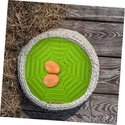 BESPORTBLE 2Pcs Reusable Chicken Nesting Pads Washable Silicone Mats for Nest Box Coop Versatile Bedding for Chickens Easy to Clean Suitable for Various Nest Gray Green