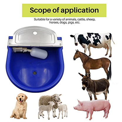 Automatic Waterer Bowl Large Horse Waterer with 15lbs 15lb Automatic Chicken Feeder Rat Proof Treadle Poultry Feeder