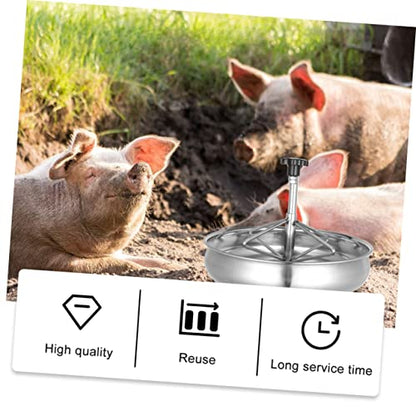 Water Feeder Stainless Steel Trough Livestock Feeder Bowl Easy to Place on Pigpen