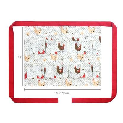 Sefiron Chicken Egg Collecting Apron,12 Deep Pockets for Hense,Duck,Goose Eggs - color: White Dot
