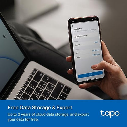 TP-Link Tapo Smart Temperature and Humidity Sensor T310, White, Requires Tapo Hub, High-Accuracy Swiss-Made Sensor, Real-Time Notifications, Free Data Storage, Long-Lasting Performance